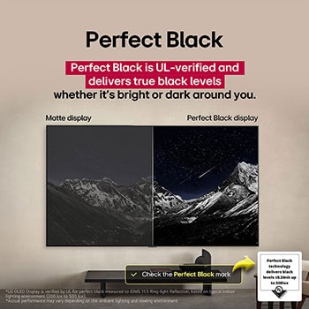 LG AI Magic Remote i förgrunden. AI-knappikonen är markerad. Gränssnittet för LG webOS syns i bakgrunden. Muspekaren tyder på att fjärrkontrollen används. Text förklarar hur fjärrkontrollens funktioner och kontroller gör det enkelt att navigera i webOS.