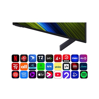 Sidovy av LG OLED evo AI C5 4K Smart TV.