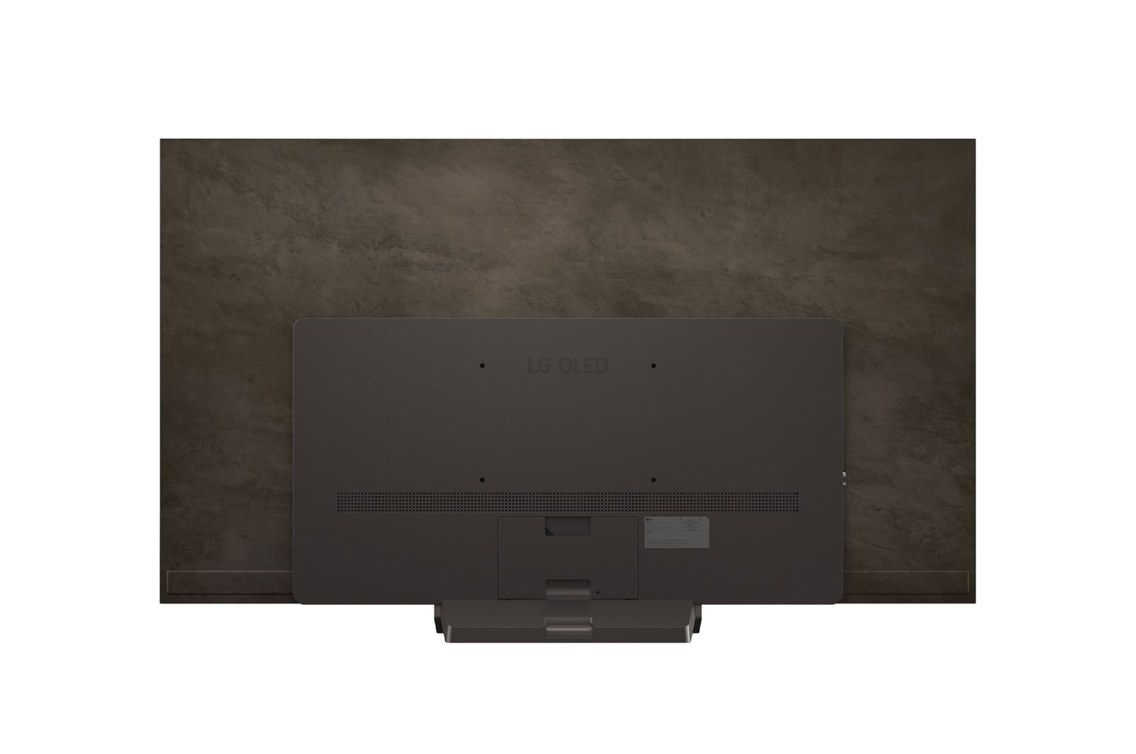 Front view and side view of LG OLED evo AI C5E 4K Smart TV showing its length, width, height, and depth dimensions.