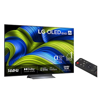 Slightly angled view of LG OLED evo AI C5E 4K Smart TV.