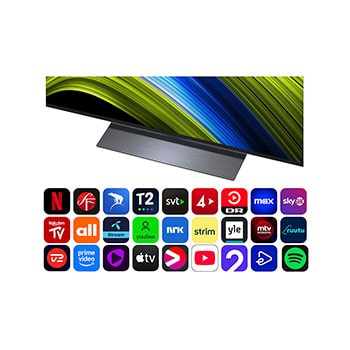 Side view of LG OLED evo AI C5E 4K Smart TV.