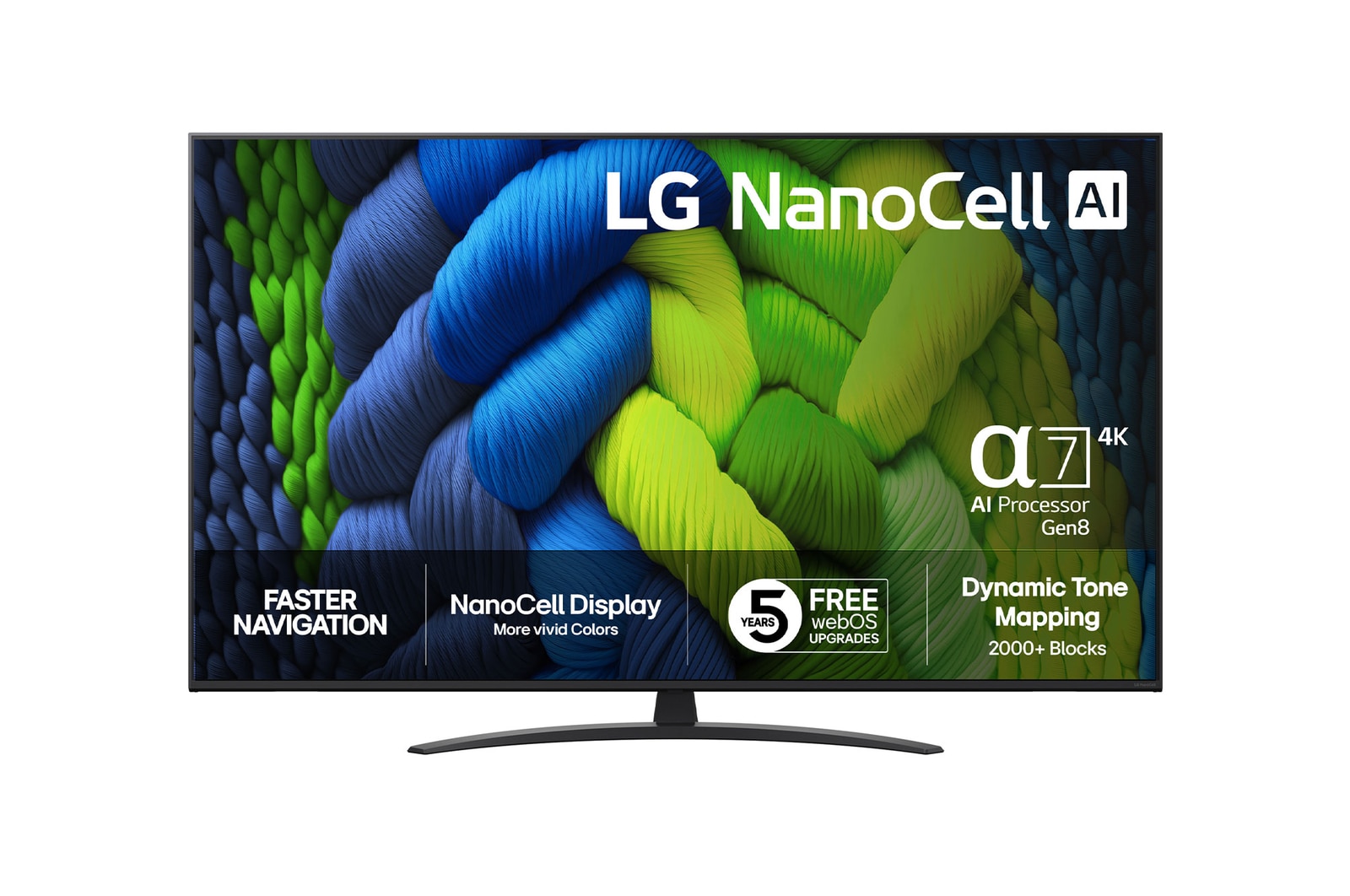50-tums LG NanoCell AI NANO82 4k Smart TV 2025