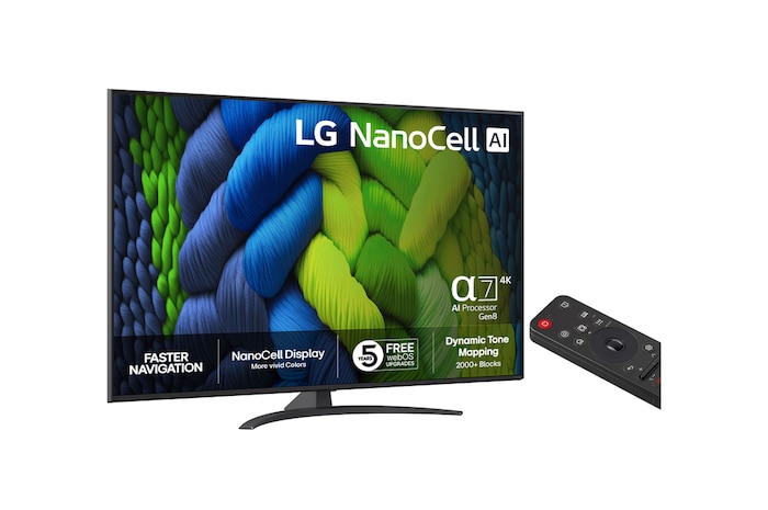 55-tums LG NanoCell AI NANO82 4k Smart TV 2025