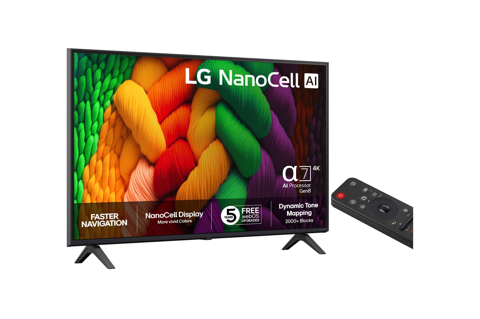 43-tums LG NanoCell AI NANO8E 4k Smart TV 2025
