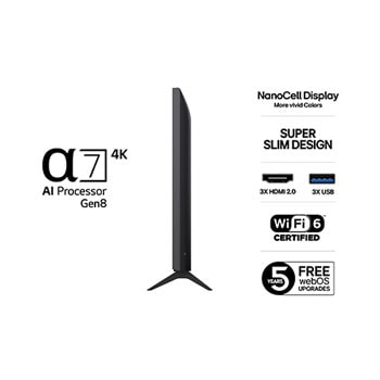 43-tums LG NanoCell AI NANO8E 4k Smart TV 2025
