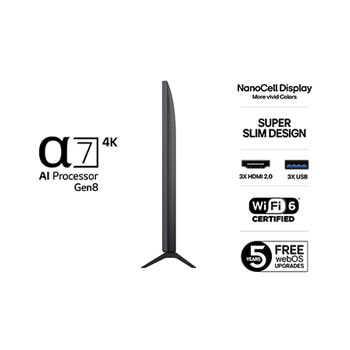 50-tums LG NanoCell AI NANO8E 4k Smart TV 2025