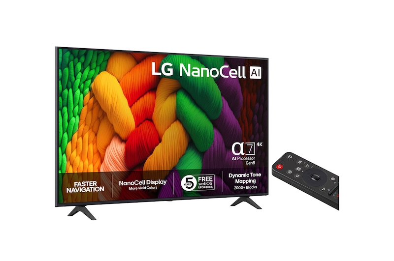 65-tums LG NanoCell AI NANO8E 4k Smart TV 2025