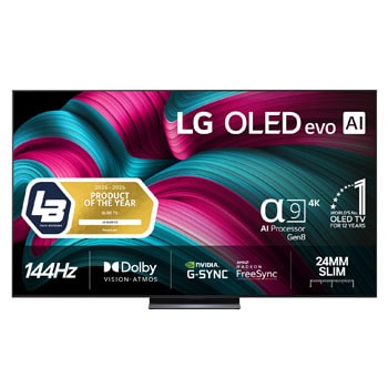Vy framifrån av LG 83" OLED evo AI C5 4K Smart TV 2025 OLED83C54LA