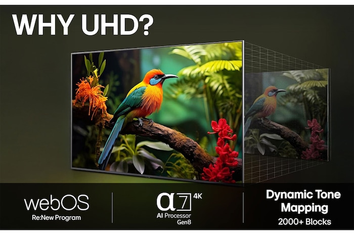 75-tums LG UHD AI UA74 4K Smart TV 2025