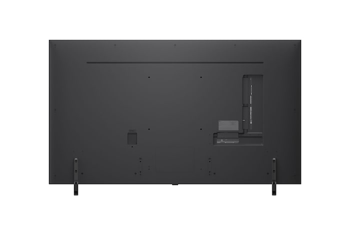 Vy bakifrån av LG QNED80 TV