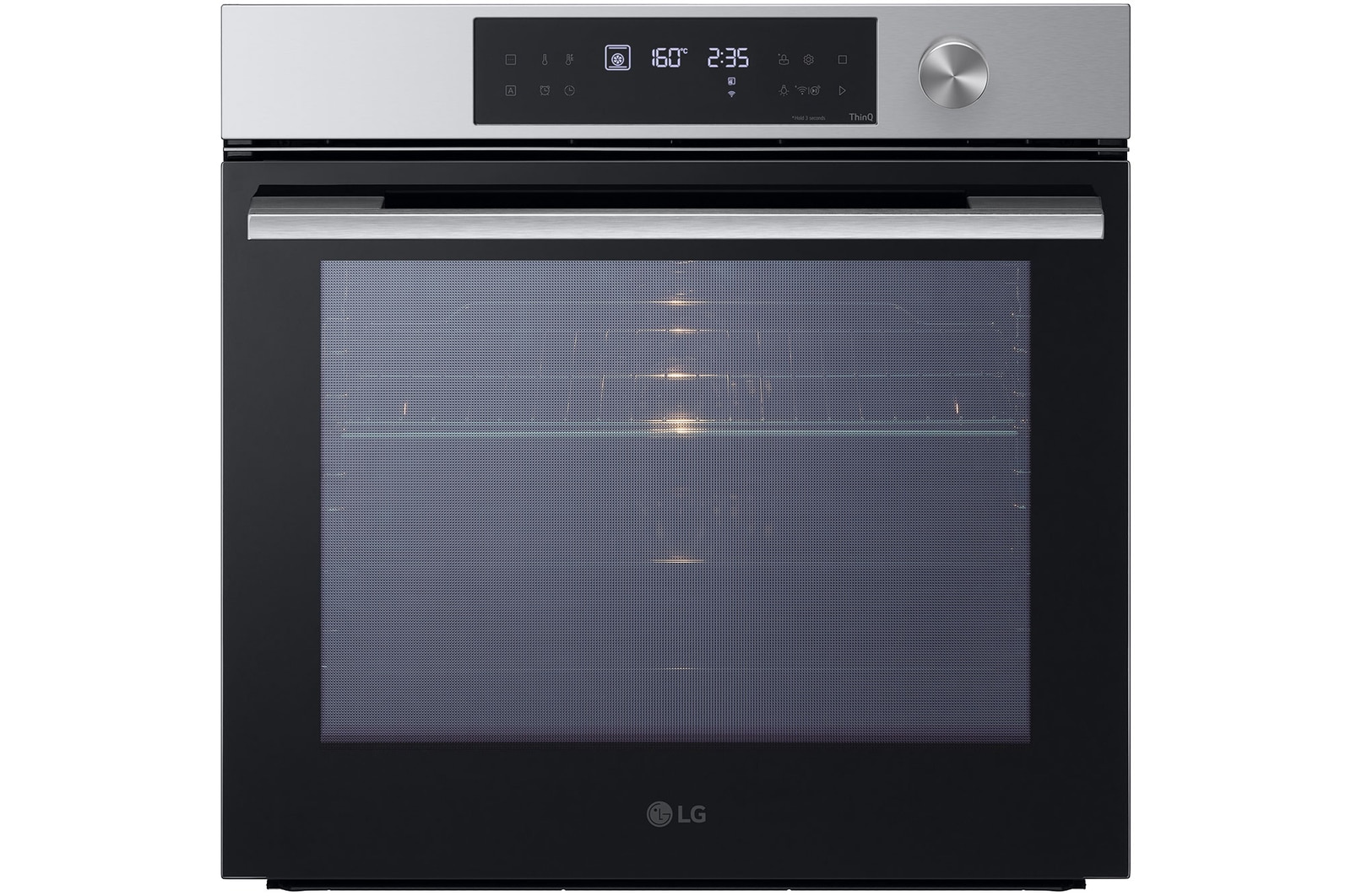 76L A+, Inbyggnadsugn i rostfritt stål med Instaview, rengöringssystemet Blue EasyClean samt teleskopskenor