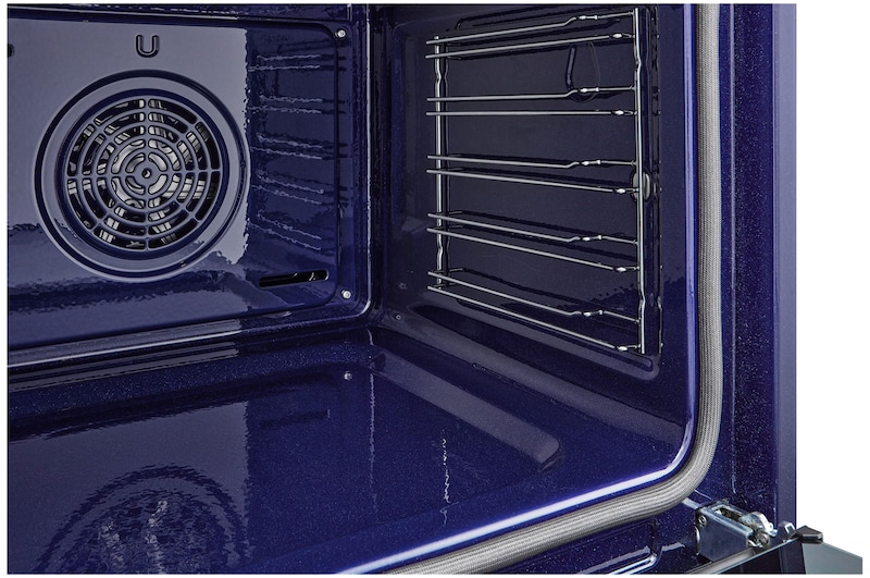 76L A+, Inbyggnadsugn i rostfritt stål med Instaview, rengöringssystemet Blue EasyClean samt teleskopskenor