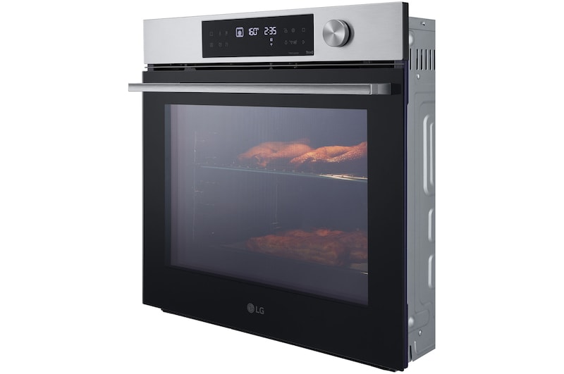 76L A+, Inbyggnadsugn i rostfritt stål med Instaview, rengöringssystemet Blue EasyClean samt teleskopskenor