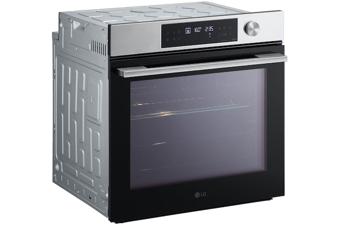 76L A+, Inbyggnadsugn i rostfritt stål med Instaview, rengöringssystemet Blue EasyClean samt teleskopskenor