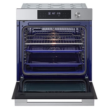 76L A+, Inbyggnadsugn i rostfritt stål med Instaview, rengöringssystemet Blue EasyClean samt teleskopskenor