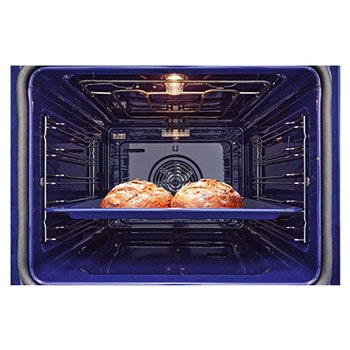 76L A+, Inbyggnadsugn i rostfritt stål med Instaview, rengöringssystemet Blue EasyClean samt teleskopskenor