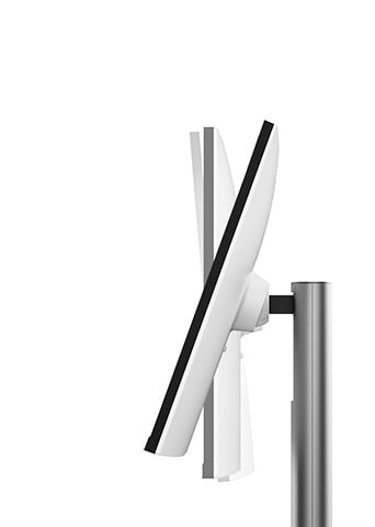 Bildskärmen kan justeras genom att lutas.