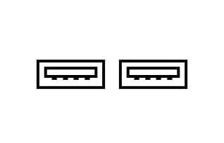 2 USB port piktogram.
