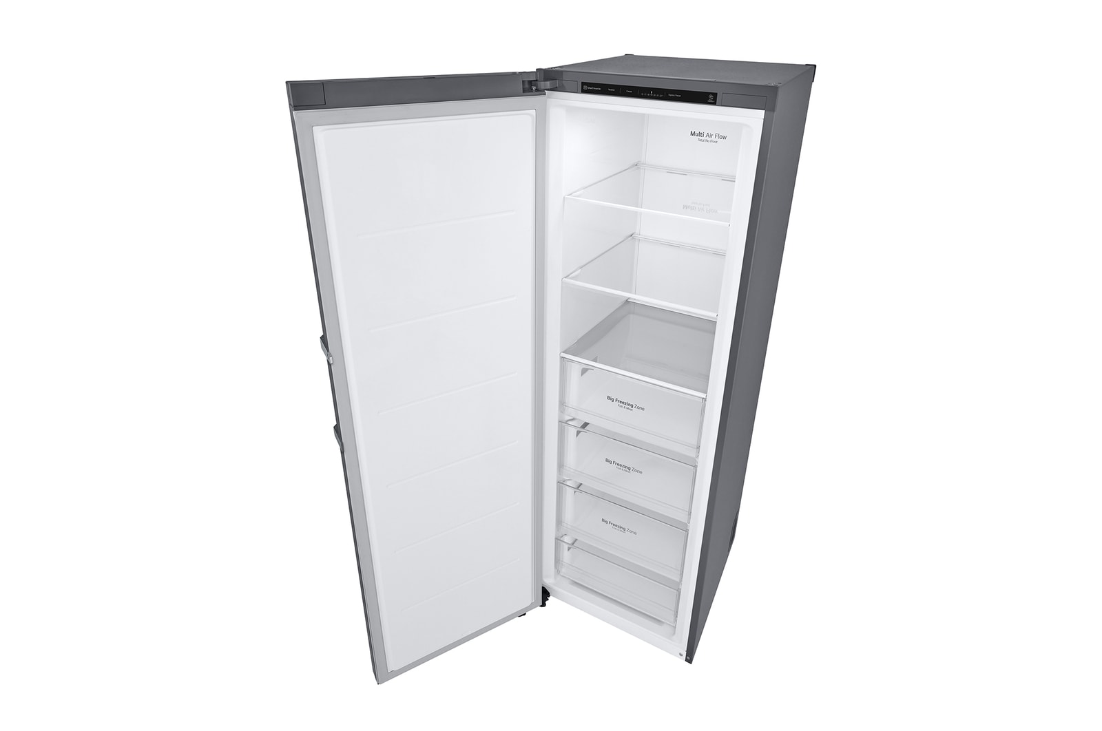 LG 324L Fristående frys (Shiny Steel) - Energiklass D, Total No Frost, Express Freeze, GFT41PZGSF