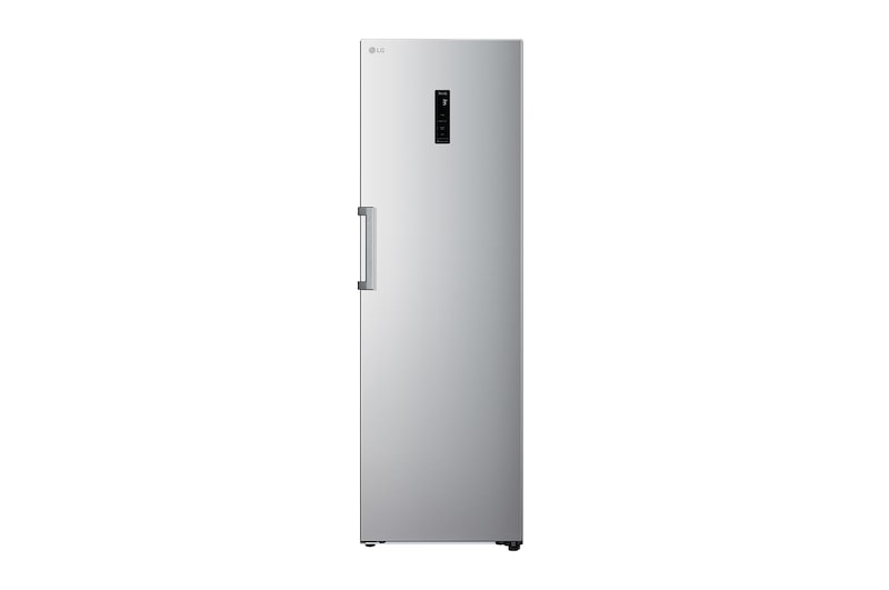 Vy framifrån av 386L Fristående kylskåp (Shiny Steel) - Energiklass E, Door Cooling™, LINEARCooling™, FRESHBalancer™, Smart Diagnosis™ med Wi-Fi GLE71PZCSZ