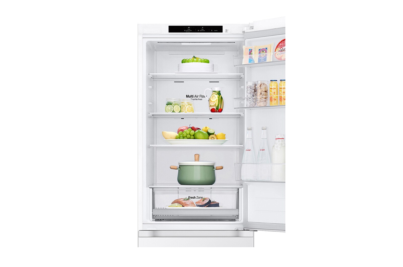 front door open view with food