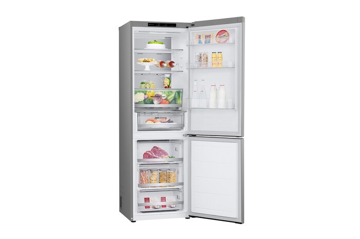 LG 1.86M 344L Kombinerad kyl/frys(Prime Silver) - Energiklass C, Door Cooling+™ och Smart Diagnosis™, GBV5140CPY