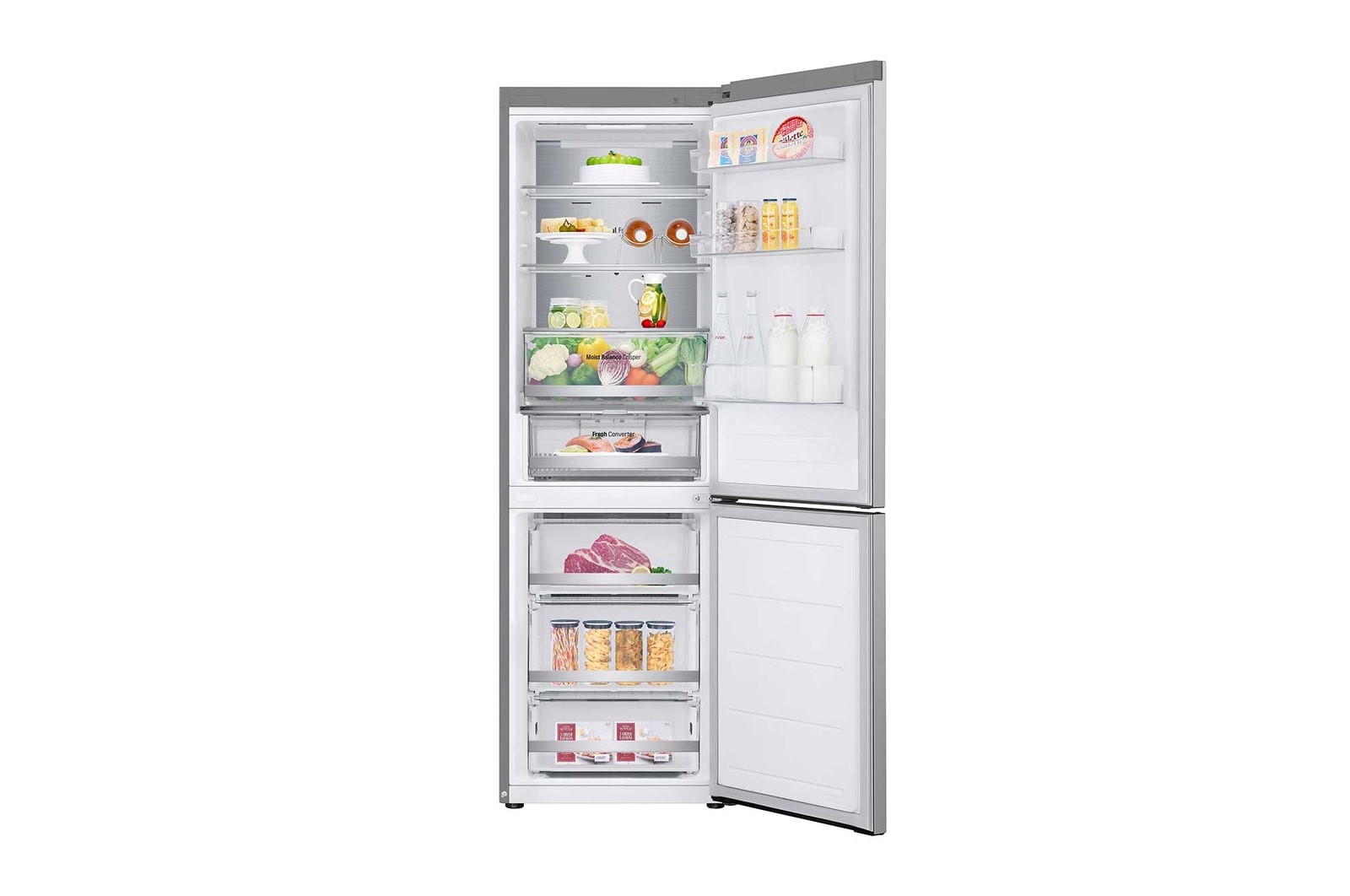 front open with food stored