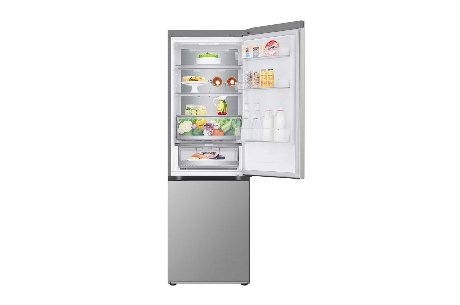 top door open with food stored