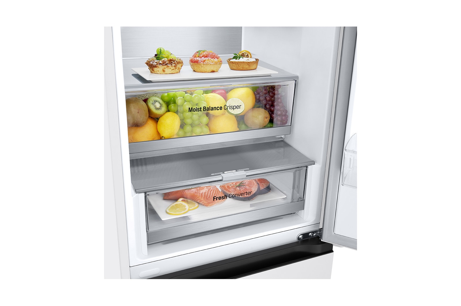 LG 1.86M 344L Kombinerad kyl/frys(Vit) - Energiklasse D, Door Cooling™ och Smart Diagnosis™ med Wi-Fi , GBV5150DSW