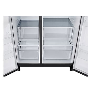 LG 662L Side by Side (Essence Matte Black), Energiklass E , Smart Diagnosis™, GSBC40EPPE