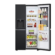 Food with one-sided door open