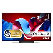 LG OLED evo AI C4 4K Smart TV på 55 tum OLED55C44LA 2024 med alpha 9 AI-processor Gen7