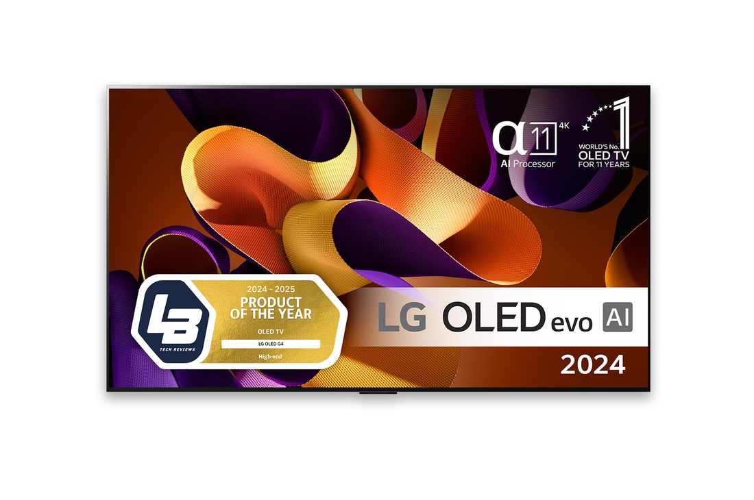 LG OLED evo AI G4 4K Smart TV på 55 tum OLED55G45LW 2024 med alpha 11 AI-processor