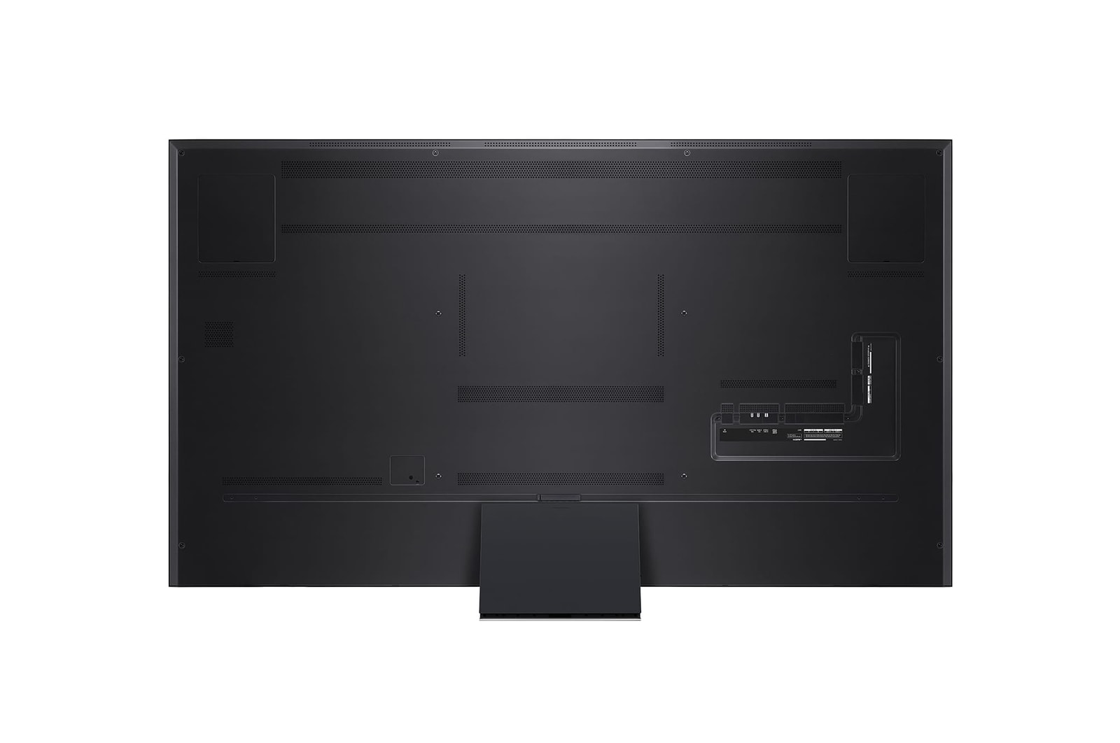 Vy bakifrån av LG QNED TV, QNED100