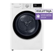 Vy framifrån av 8-kg DUAL Inverter Heat Pump™ -torktumlare med™ Eco Hybrid™ och värmepumpsteknologi, RH80V9AV7N