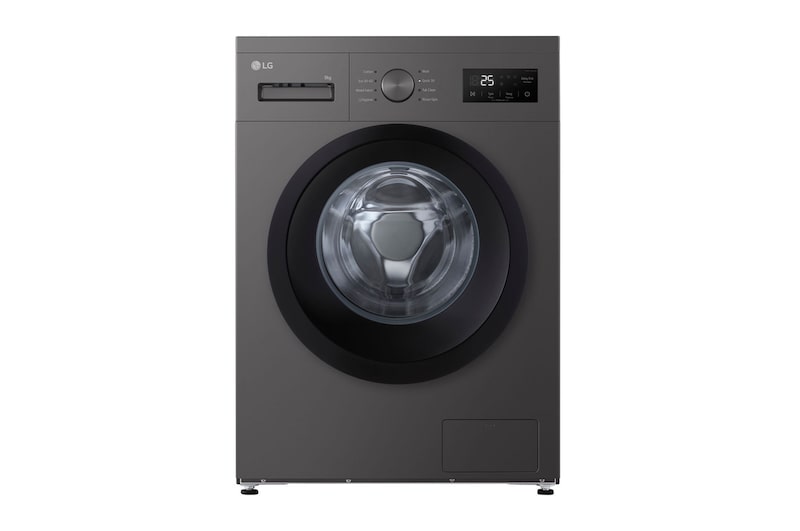 Vy framifrån av 9 kg Tvättmaskin(Dark Silver) - Steam, Energiklass A F4A1009NDK