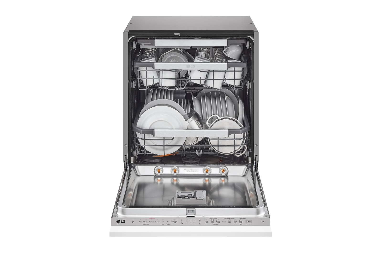 LG QuadWash™ Steam-diskmaskin (för inbyggnad), Energiklass A, Auto Open Dry funktion och Smart Diagnosis™ med Wi-Fi, DB475TXS