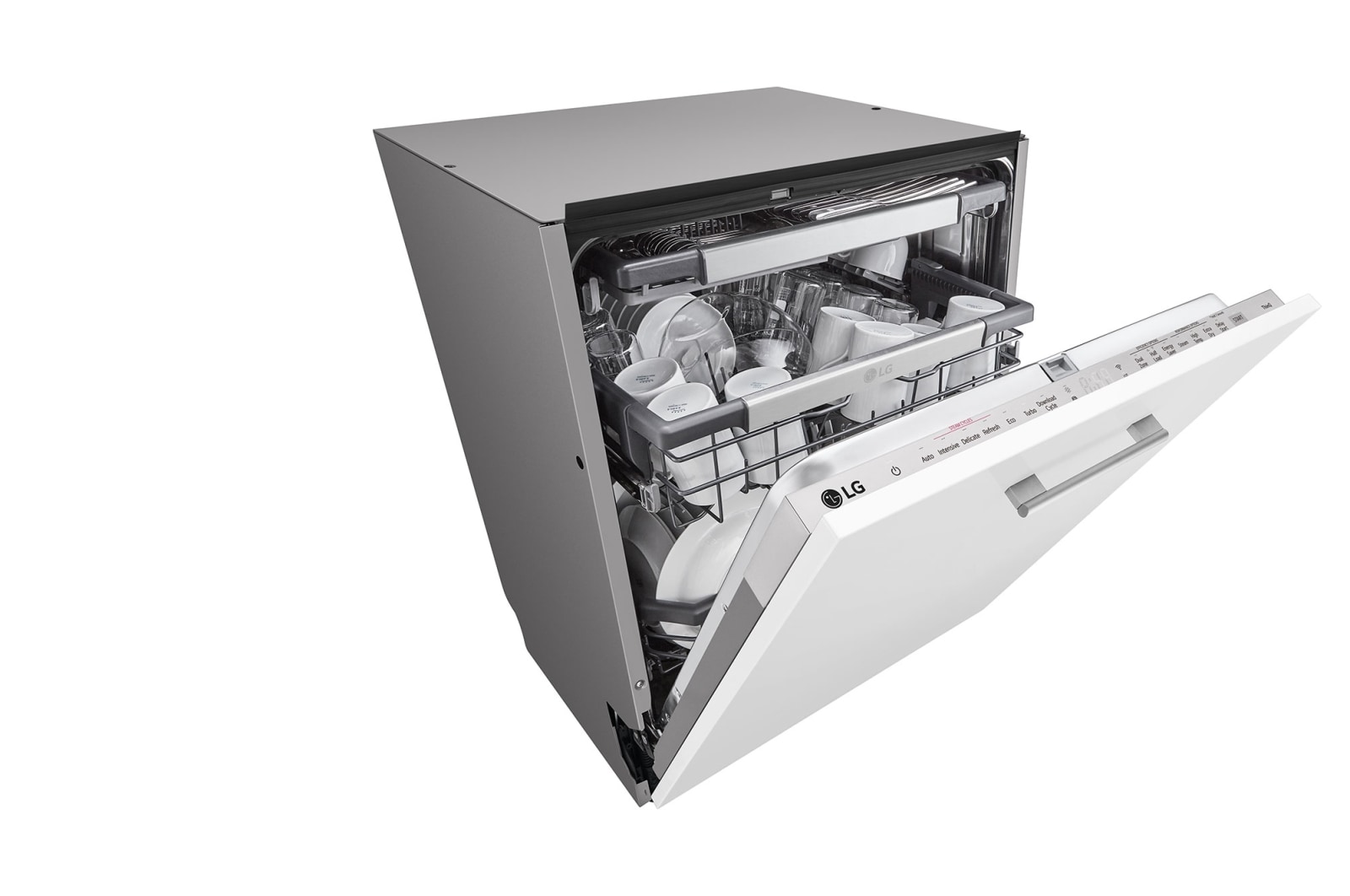 LG QuadWash™ Steam-diskmaskin (för inbyggnad), Energiklass A, Auto Open Dry funktion och Smart Diagnosis™ med Wi-Fi, DB475TXS