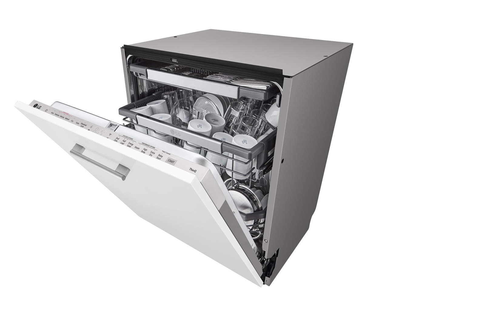 LG QuadWash™ Steam-diskmaskin (för inbyggnad), Energiklass A, Auto Open Dry funktion och Smart Diagnosis™ med Wi-Fi, DB475TXS