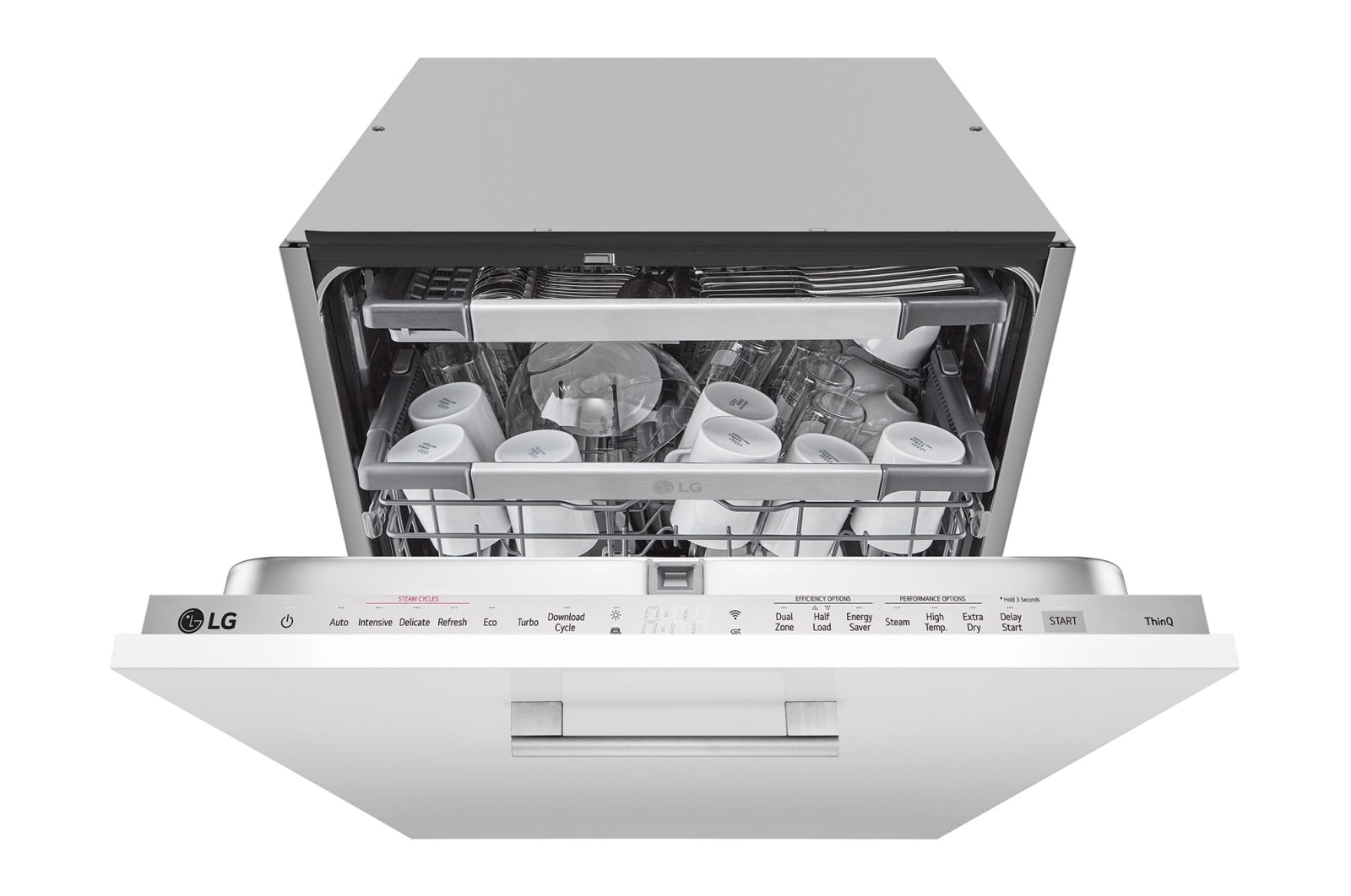 LG QuadWash™ Steam-diskmaskin (för inbyggnad), Energiklass A, Auto Open Dry funktion och Smart Diagnosis™ med Wi-Fi, DB475TXS