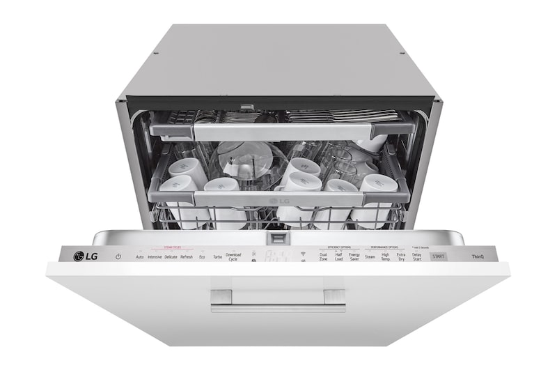 LG QuadWash™ Steam-diskmaskin (för inbyggnad), Energiklass A, Auto Open Dry funktion och Smart Diagnosis™ med Wi-Fi, DB475TXS