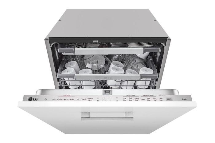 LG QuadWash™ Steam-diskmaskin (för inbyggnad), Energiklass A, Auto Open Dry funktion och Smart Diagnosis™ med Wi-Fi, DB475TXS