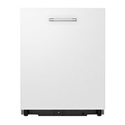 Vy framifrån av LG QuadWash™ Steam-diskmaskin (för inbyggnad), Energiklass A, Auto Open Dry funktion och Smart Diagnosis™ med Wi-Fi DB475TXS