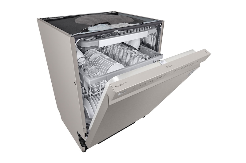 LG QuadWash™ Diskmaskin (Platinum Silver), Energiklass C, Auto Open Dry funktion och Smart Diagnosis™ med Wi-Fi, DU355FP