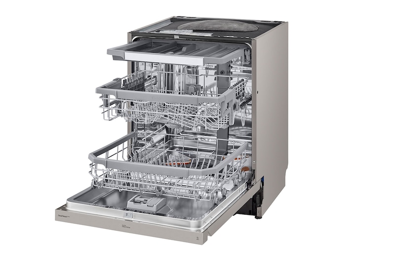 LG QuadWash™ Diskmaskin (Platinum Silver), Energiklass C, Auto Open Dry funktion och Smart Diagnosis™ med Wi-Fi, DU355FP