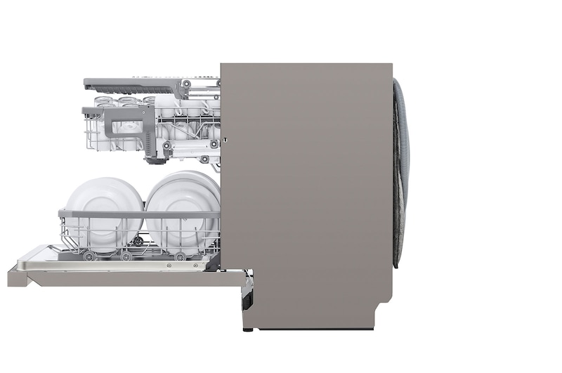 LG QuadWash™ Diskmaskin (Platinum Silver), Energiklass C, Auto Open Dry funktion och Smart Diagnosis™ med Wi-Fi, DU355FP