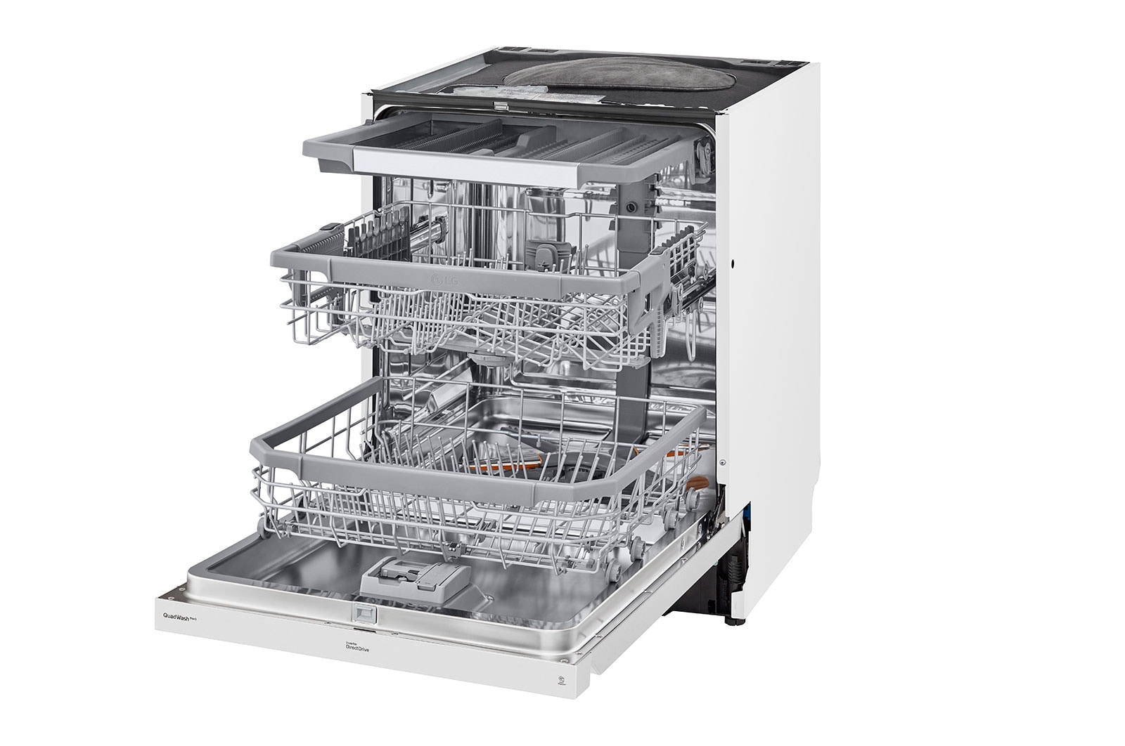 LG QuadWash™ Diskmaskin (Vit), Energiklass C, Auto Open Dry funktion och Smart Diagnosis™ med Wi-Fi, DU355FW