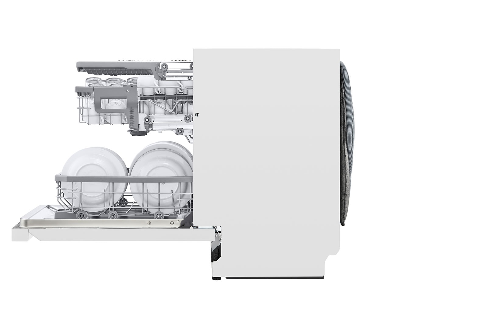 LG QuadWash™ Diskmaskin (Vit), Energiklass C, Auto Open Dry funktion och Smart Diagnosis™ med Wi-Fi, DU355FW