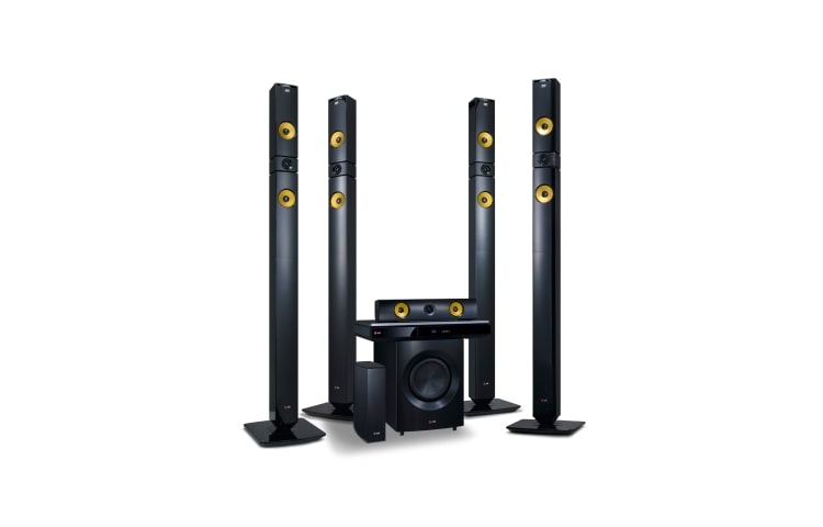 LG 9.1-kanals hemmabiosystem med trådlösa bakre högtalare. Kraftiga kevlarförstärkta högtalare på 1460 W. Extra SMART Blu-ray med internetsurf, Wi-Fi, DLNA, Private Sound, 4K-uppskalning och 3D-stöd. 5 sekunders starttid. Tallboyhögtalare fram och bak., BH9530TWN