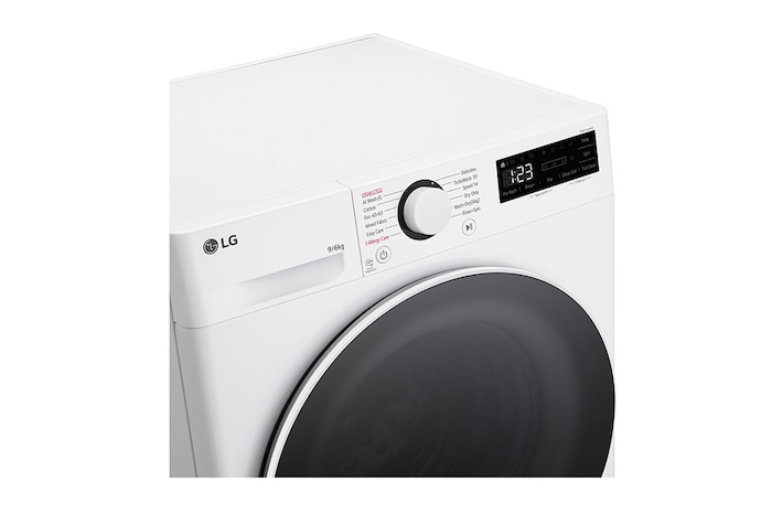 LG 9kg / 6 kg Tvättmaskin/Torktumlare(Vit) - Steam, Energiklass A/D, TurboWash™360, AI DD™, Smart Diagnosis™, CV50T6S2E1